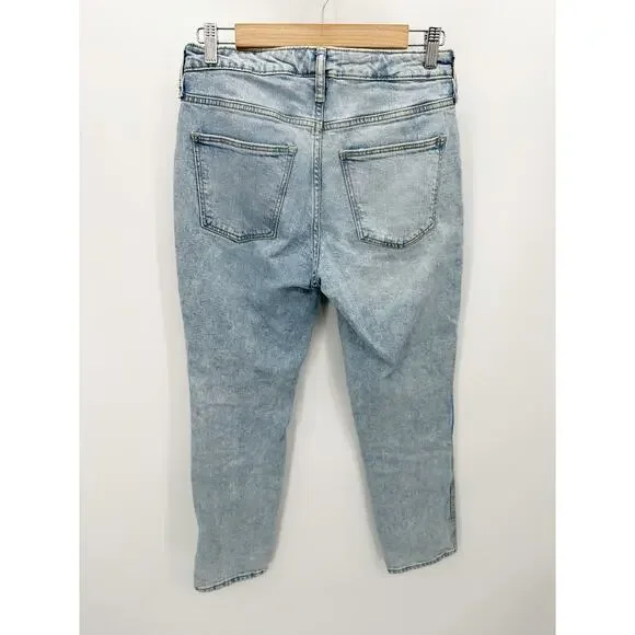 Universal Thread Jeans Women 4/27 Blue Light Wash Denim High Rise Slim Straight - Picture 2 of 9